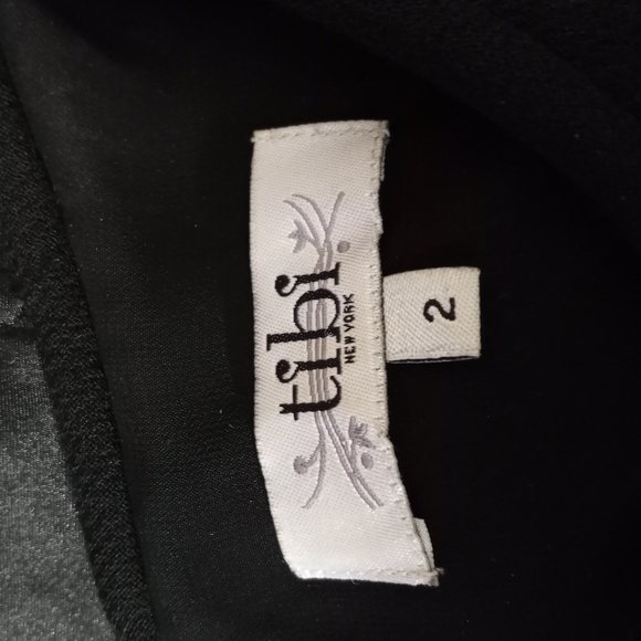 NWOT TIBI Black Wool Dress with Cap Sleeves - Picture 2 of 6